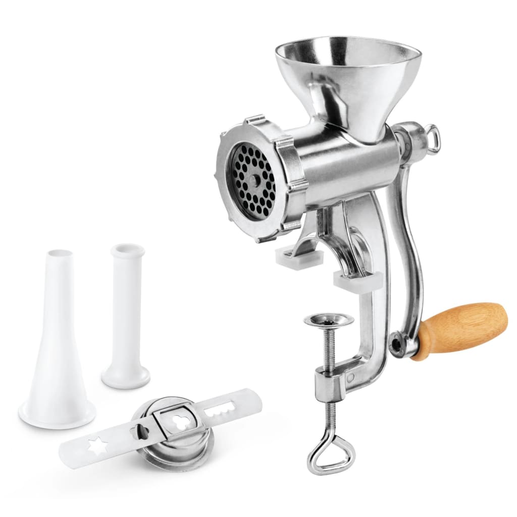 Metaltex Jack 3-in-1 Aluminum Meat Grinder: Grind Meat, Make Pastries, Sausages.